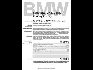 BMW SÉRIE 5 TOURING 530DA XDRIVE 258 LUXURY  Occasion