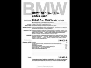 BMW SÉRIE IA 136 SPORT 3P  Occasion