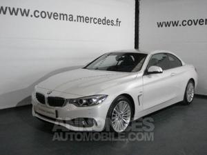 BMW Série 4 Cabriolet 420d 184ch Luxury blanc métal
